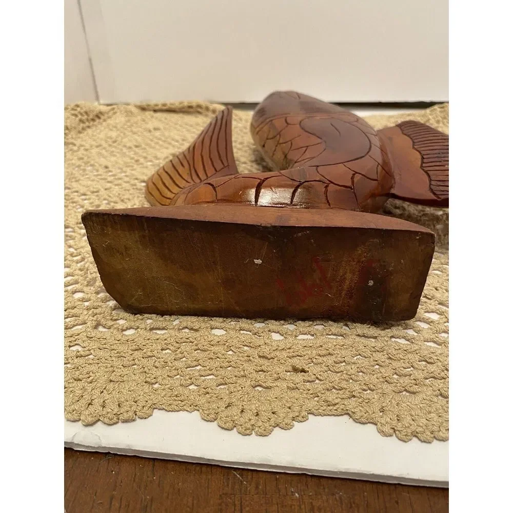 Vintage Hand Carved Wooden Sculptured Fish 13